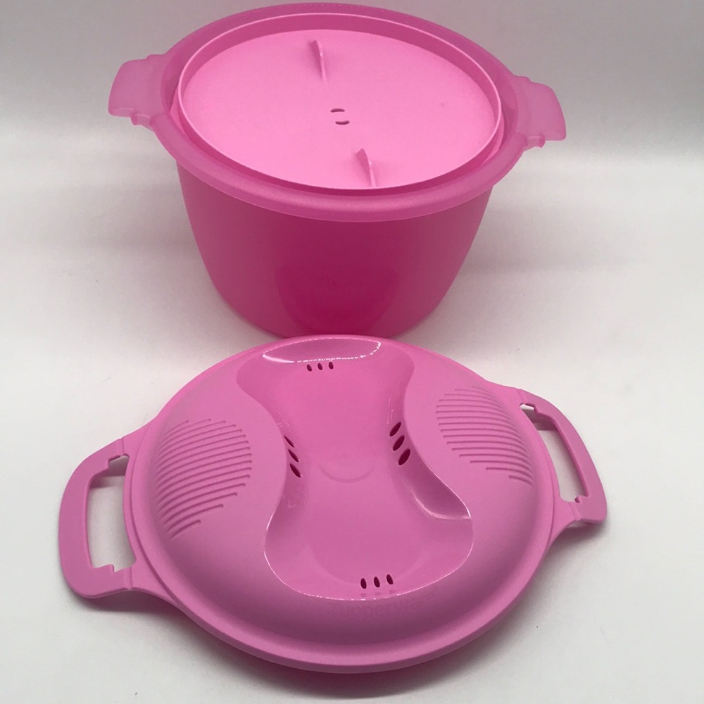 Tupperware Microwave Rice Cooker Pink Large - Picture 3 of 16